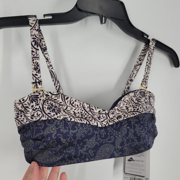 Athleta Aqualuxe Batik Bandeau Swim Top Size XS - Picture 3 of 10